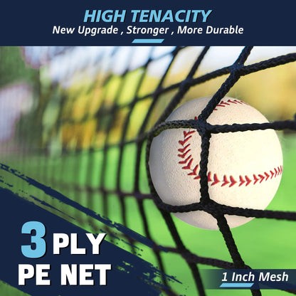 Batting Cage, 22x12x8FT Baseball Batting Cage Net, Portable Batting Cage, Baseball or Softball Batting and Pitching Practice for Outdoor Backyard Home Use