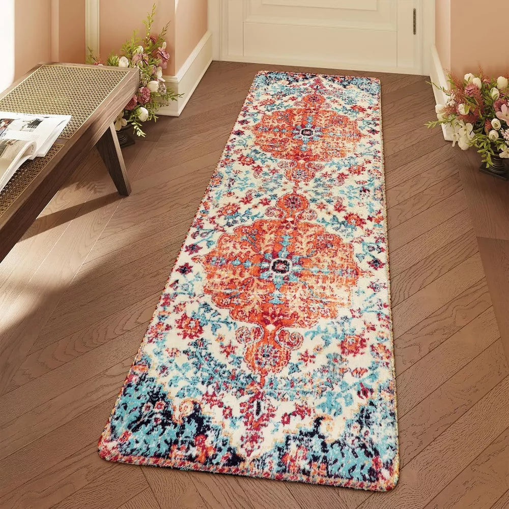 Lahome Fashion-Inspired Washable Faux Cashmere Floor Mat-Soft Carpet for Living Room, Bedroom,or Entryway