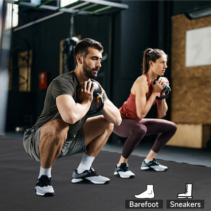 12x6 Ft Workout Mat,Osoeri 1/3-inch Thick Large Exercise Mat for Men and Women Fitness,Black Gym Mat for Yoga,Home Workout, Plyo, Cardio, Jump Rope, Weights