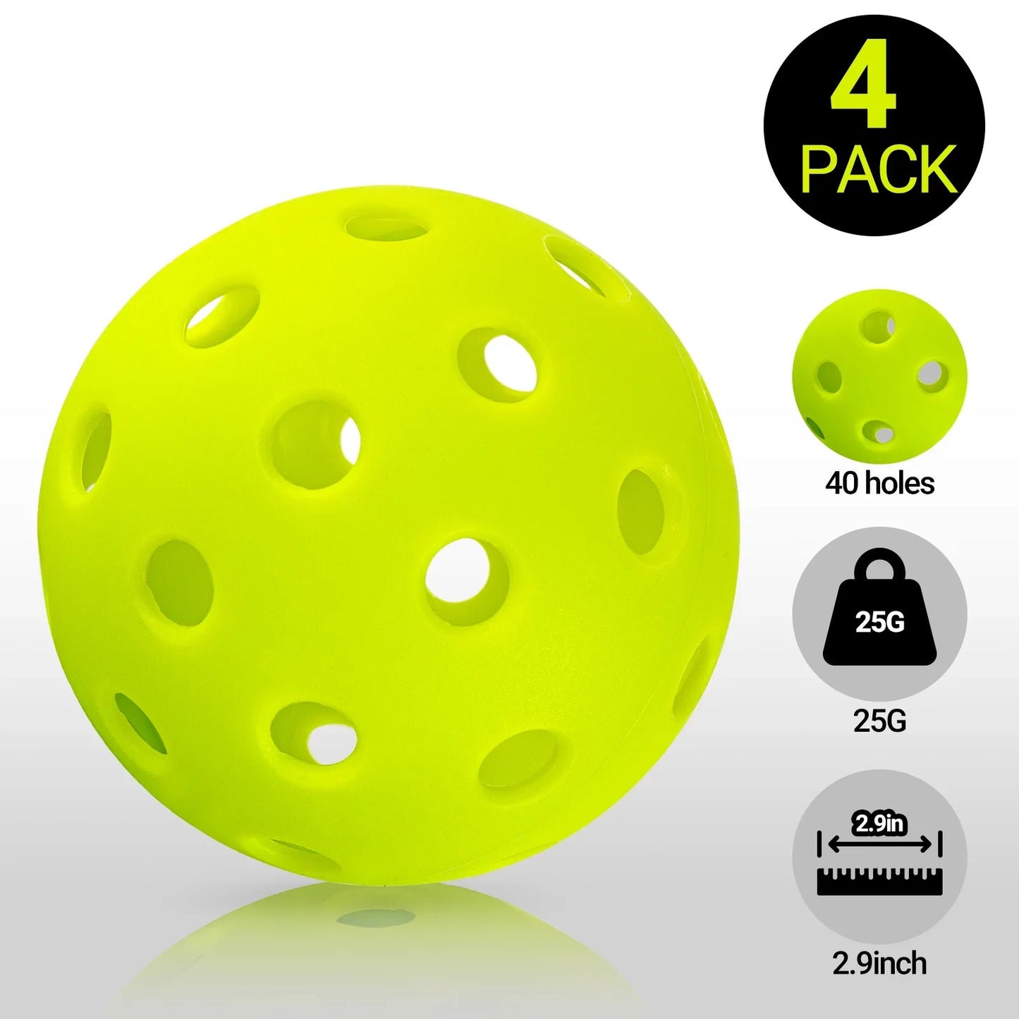 JASCOPRO Pickleball Net Set with 4 Paddles, 4 Pickleballs, 22FT Stable Metal Frame, and PE Net