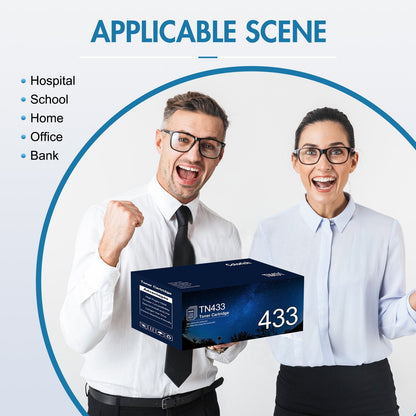 TN433 Toner Cartridge Set Compatible for Brother TN433 TN-433 TN431 TN-431 TN433BK MFC-L8900CDW for Brother HL-L8360CDW MFC-L8610CDW HL-8260CDW L8360CDWT Printer (Black Cyan Yellow Magenta, 4-Pack)