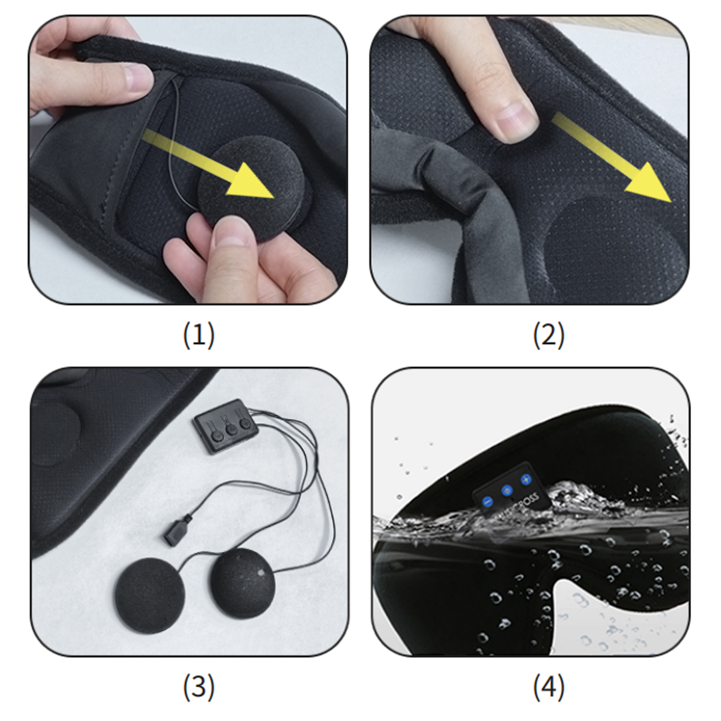 bluetooth Sleep Mask, Sleep Headphones with Bluetooth Headphones for Side Sleepers Travel Yoga Gift