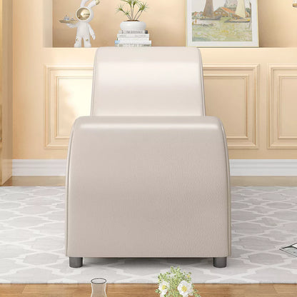 Mjkone Yoga Chair, Faux Leather Yoga Chaise with Padded Sponge