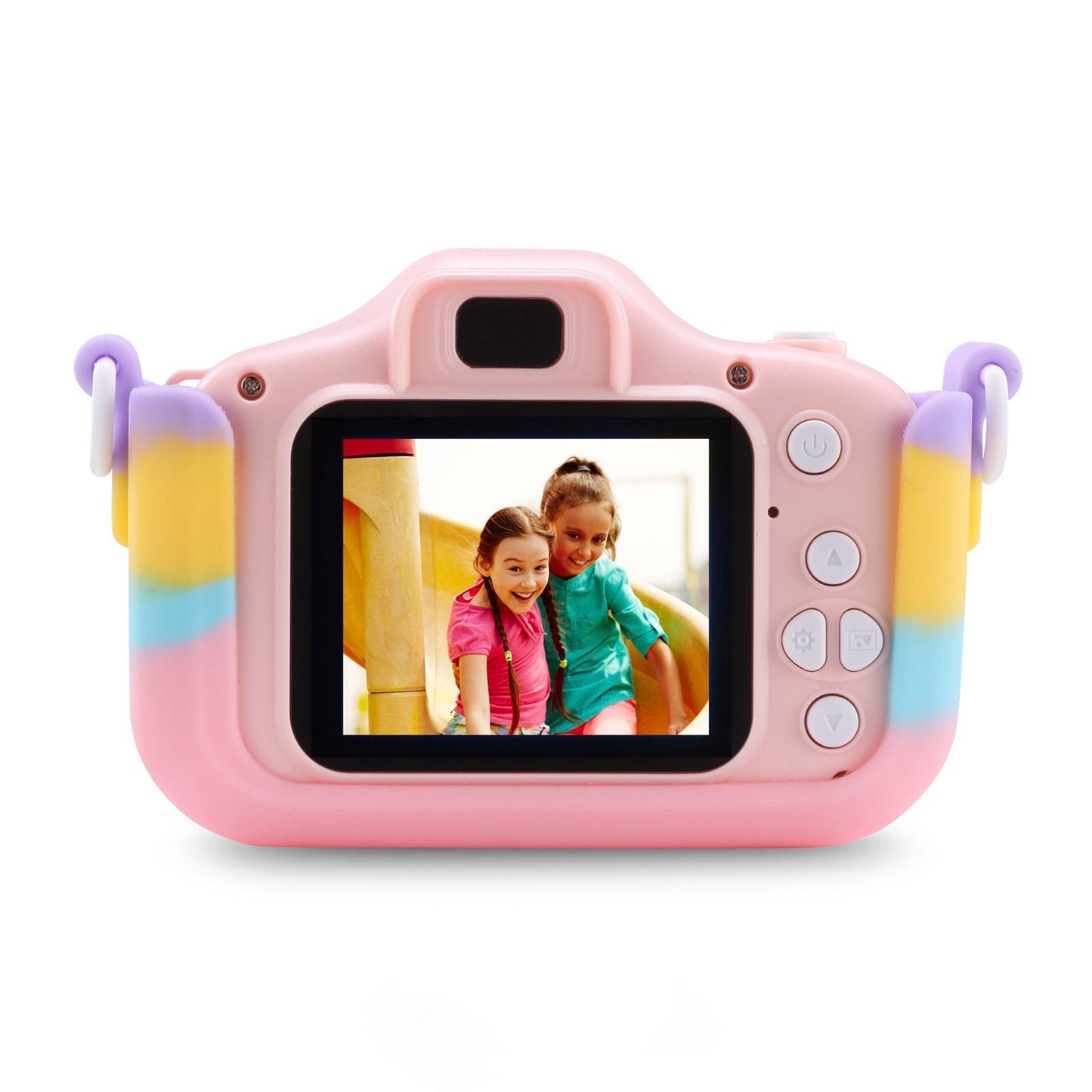 MARVUE Kids Digital Camera with Cute Silicone Cover, Boys Girls Toy Cameras for Ages 3-10 Pink