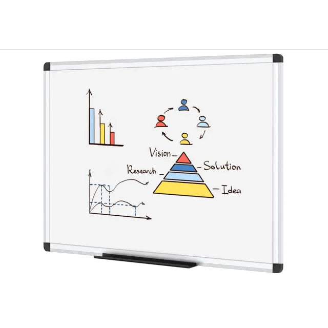 TNTANTS White Board Dry Erase, Magnetic Large Dry Erase Board Whiteboard for Wall, Aluminum Frame Hanging Whiteboard Marker Board Writing Board for Home, School, Office, Classroom with Eraser, Marker