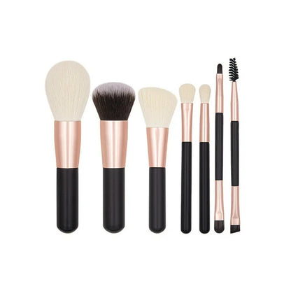 Mini Makeup Brush Set, Super Soft Hair Loose Powder Blush Brush Eyeshadow Blur Brush Beauty Tools, Portable Cylinder