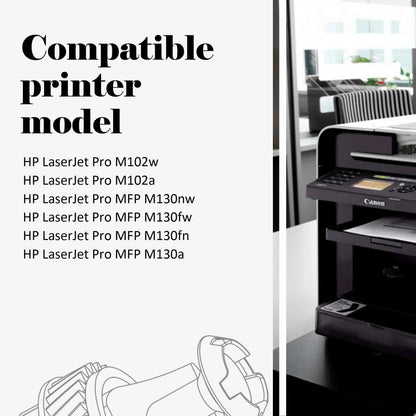 17A Toner Cartridge 4-Pack WITH CHIP Compatible for HP 17A CF217A for HP Laserjet Pro M102w M102a, MFP M130nw M130fw M130fn M130a Printer (Black)