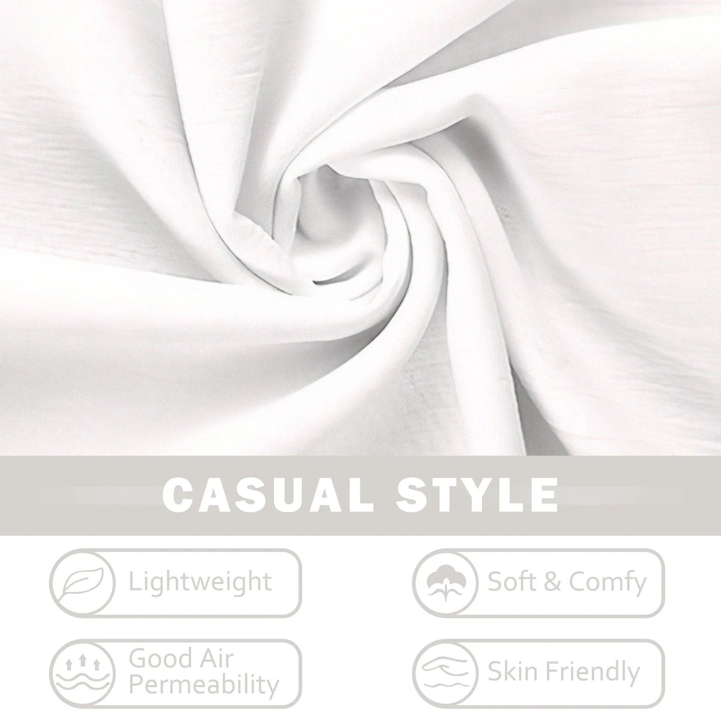 VDJ Women Dressy Tops Summer Petal Short Sleeve V Neck White Tshirts Fashion Business Blouses Lightweight Clothes Size L