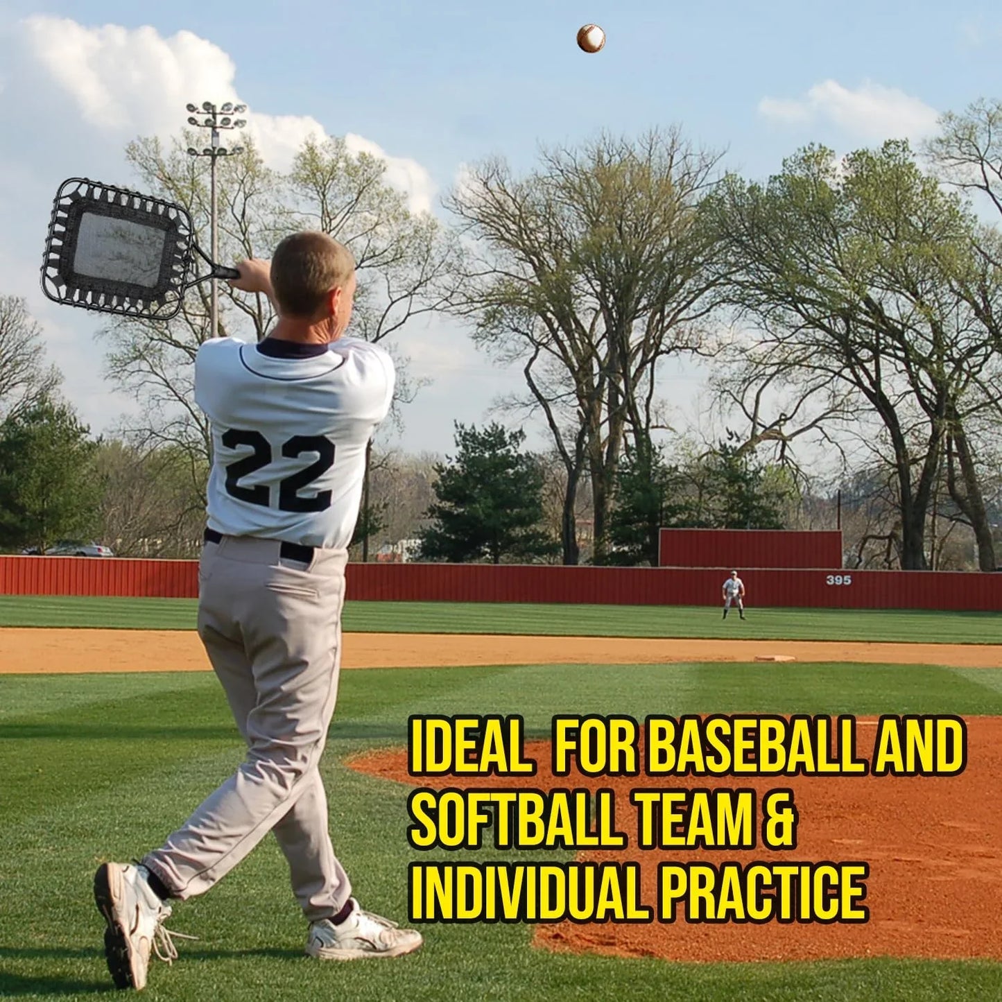 JASCOPRO Baseball Racket for Fly Balls, Fungo Racket Baseball Practice Hitting Grounders & Pop Flies