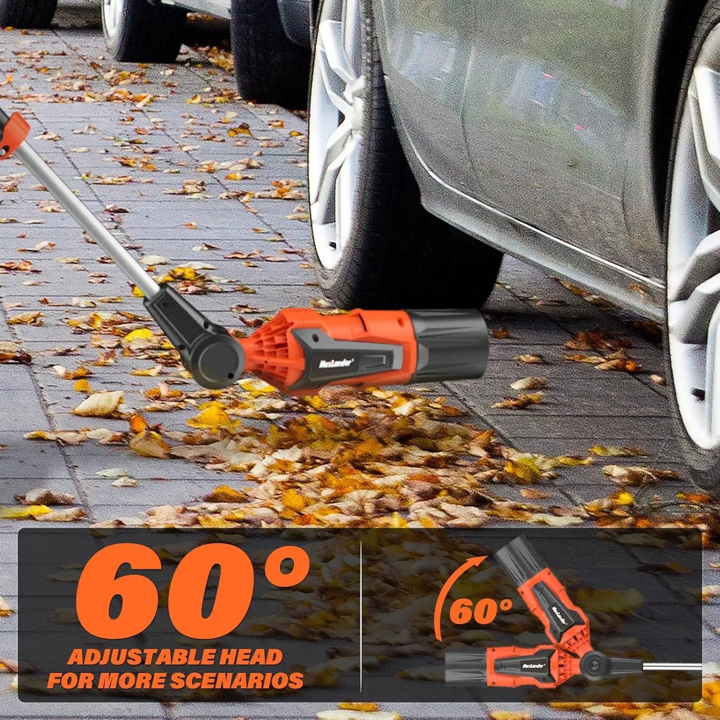 MAXLANDER Leaf Blower Cordless, 40V Electric Battery Powered Leaf Blower with 2 Pcs 4.0Ah Batteries and Charger Included