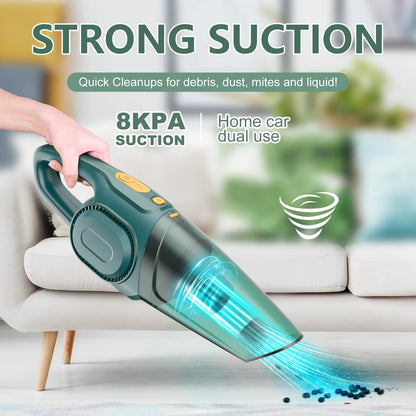 Hand Vacuum Cleaner Cordless, Besunny Handheld Car Vacuum Cleaner Rechargeable w/ Strong Suction