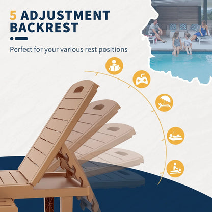 Poteban Oversized Outdoor Chairse Lounge Chair£¬Extra Widen Chaise with Cup