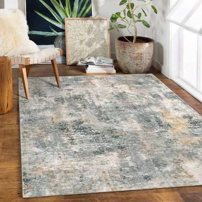 Lahome Modern Abstract Washable Area Rug-Soft Carpet for Living Room, Bedroom, or Office