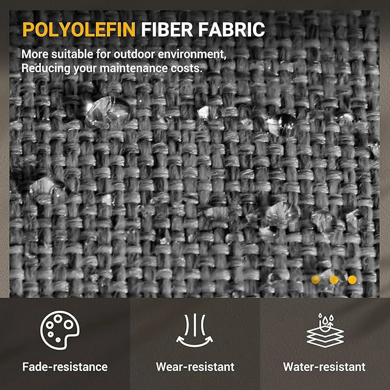 Poteban Metal Outdoor Patio Furniture Set, Modern Outdoor Conversation Furniture Sets w/Coffee Table, 4 Piece Outside Furniture with Thick, Washable and High-Resiliency Sponge Cushions (Deep Grey)