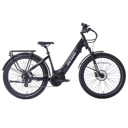 GOTRAX Adult MX1 Mid Drive 27.5" Step Through Electric Hybrid Bike - Black