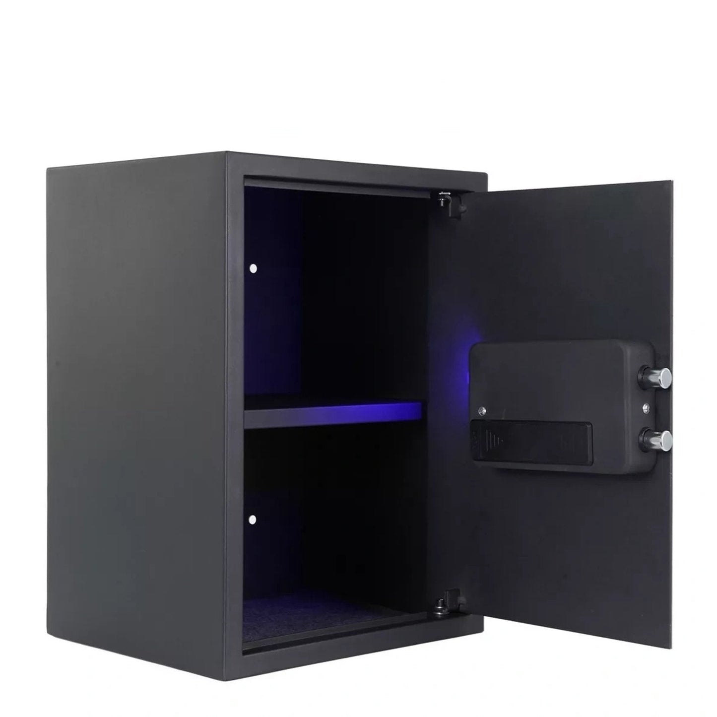 RXDSAFE 1.8 Cube Double Layers Large Safe Box, Home Safe Security Box With Fireproof Document Bag, LCD Screen, Sensor Light Black