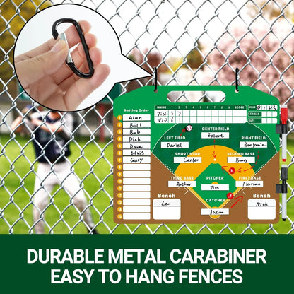 JASCOPRO Baseball Magnetic Lineup Board, Dry Erase Lineup Clipboard Display Board, 14" *12"