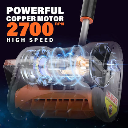 MAXLANDER Cordless Snow Shovel, 20V 12-Inch Electric Battery Snow Blower with Adjustable Handle (4.0Ah Battery, Charger and Cover Included)