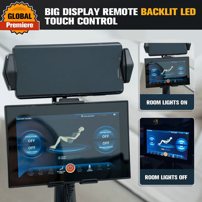 2024 4D Massage Chair Full Body, Zero Gravity SL-Track Shiatsu Massage Chairs Recliner with AI Voice, LED Backlight Remote Control, Waist & Calf Heating, Phone Controller and Holder, Black Gold