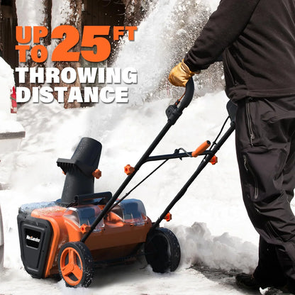 MAXLANDER Snow Blower Cordless, 40V 20-Inch Brushless Cordless Snow Blower with Dual LED Lights, 180¡ã Rotating Chute, Electric Snow Blower Battery Powered£¨2 x 4.0Ah Batteries and Charger Included£©