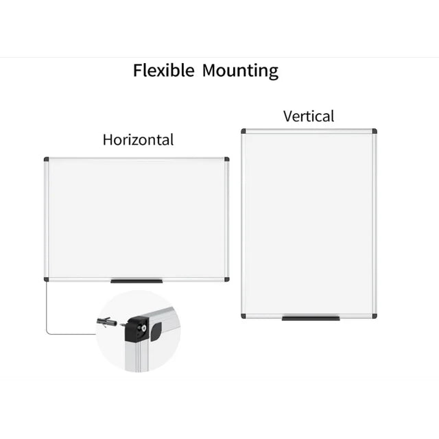 TNTANTS White Board Dry Erase, Magnetic Large Dry Erase Board Whiteboard for Wall, Aluminum Frame Hanging Whiteboard Marker Board Writing Board for Home, School, Office, Classroom with Eraser, Marker