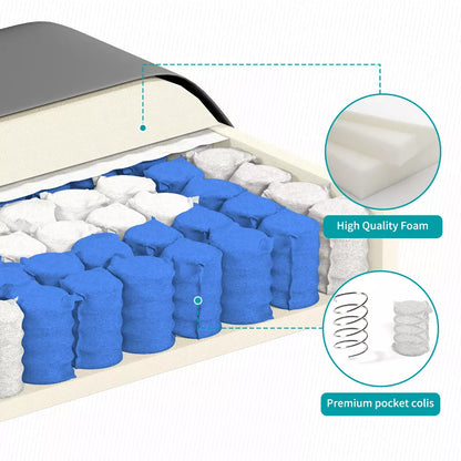 Mjkone 3-Seat Convertible L-Shaped Sectional Sofa w/ Reversible Storage Ottoman & Cup Holders - Modern, Space-Saving for Living Room/Office