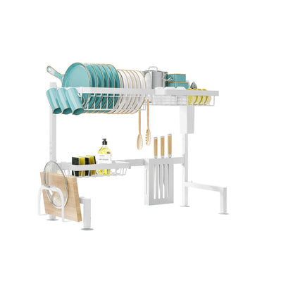 TNTANTS Dish Drying Rack Large Over The Sink Dish Drainer Drying Rack, Large Capacity Stainless Steel Dish Rack, Multifunctional Kitchen Organizers and Storage Rack