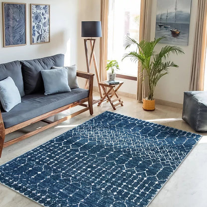 Lahome Moroccan Geometric Area Rug– Washable Non-Slip Low-Pile Carpet for Living Room, Bedroom,Office,Kitchen,Nursery,or Dining Room