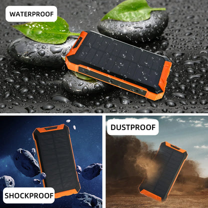 Baokaler 36000mAh Solar Power Bank Battery Pack Qi Wireless, Portable Wireless Charger with 4 Cables