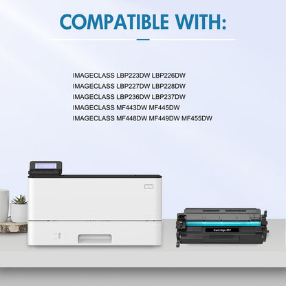 057 057H Toner Cartridge High Yield with Chip Compatible for Canon 057 057 057H CRG-057H ImageCLASS MF445dw MF448dw MF449dw LBP226dw LBP227dw LBP228dw MF445 Printer Ink (Black, 2-Pack)