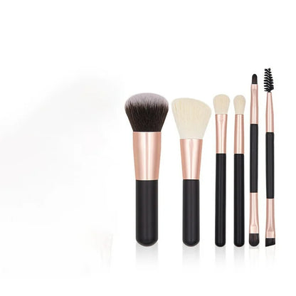 Mini Makeup Brush Set, Super Soft Hair Loose Powder Blush Brush Eyeshadow Blur Brush Beauty Tools, Portable Cylinder