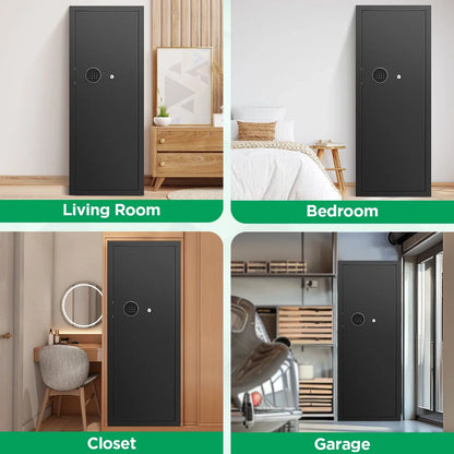 RXDSAFE 12-15 Gun Cabinet, Quick Access Long Gun Safe for Home Rifles and Pistols, Large Unassembled Rifle Safe with Removable Shelves, Digital Keypad, Alarm System