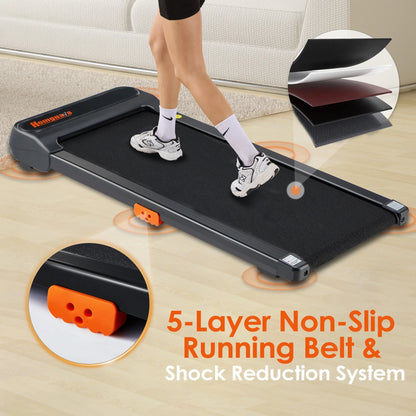 HOMGUAVA Under Desk Treadmill, Walking Pad Treadmills with Remote Control and LED Display, Gray