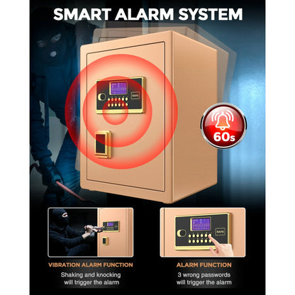 RXDSAFE 1.8 Cuft Large Safe Box, Home Safe Security Box With Fireproof Document Bag, LCD Screen, Sensor Light