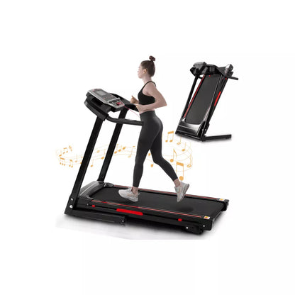 BestParts Folding Treadmill, 3.5 HP, with Incline - 12 Programs, 300-Pound Capacity, LED Display and Wheels, Home Gym