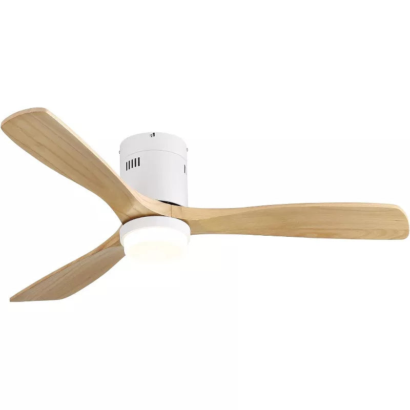 BestParts 52 Inch Ceiling Fan, Lighted Ceiling Fan, Remote Control - 6 Speeds, Ultra Quiet DC Motor, Solid Wood Blades