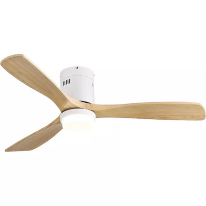 BestParts 52 Inch Ceiling Fan, Lighted Ceiling Fan, Remote Control - 6 Speeds, Ultra Quiet DC Motor, Solid Wood Blades