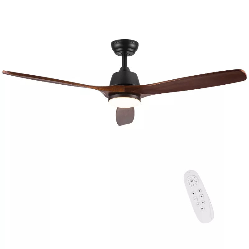 BestParts 52 Lighted Ceiling Fan with Remote  Reversible Motor for Sloped Ceilings