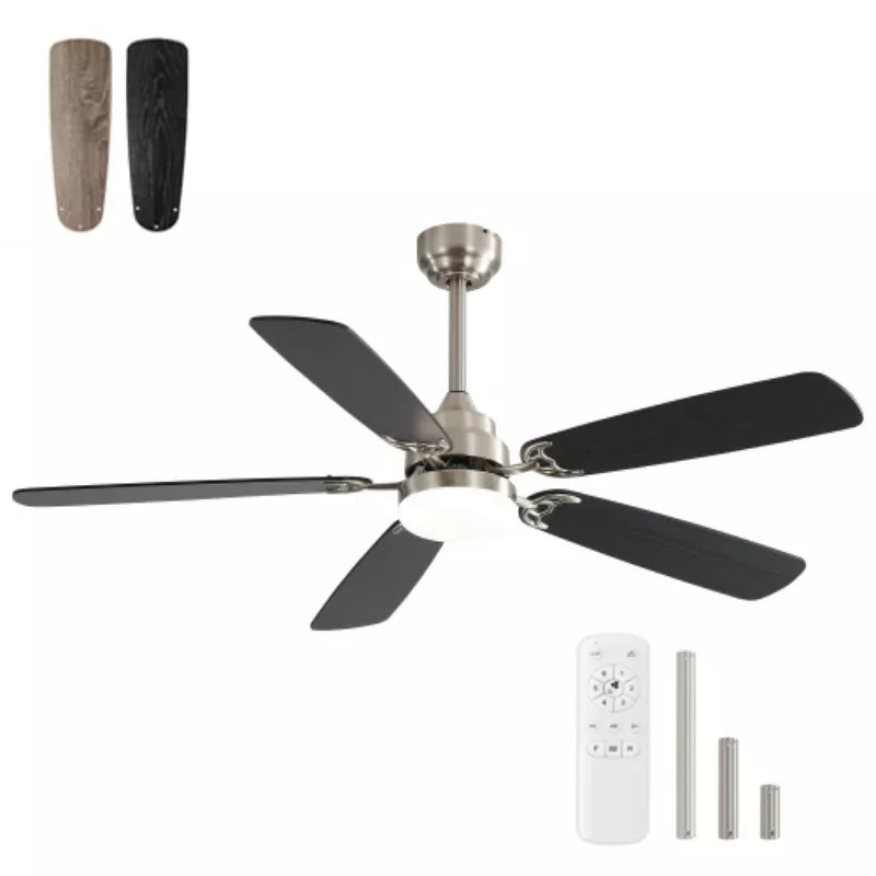 BestParts 52" Ceiling Fan, LED Ceiling Fan with Remote - Adjustable Color Temperature, 6 Speeds, DC Motor