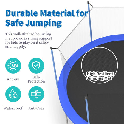 EUROCO 1500LB 16FT Trampoline for Adults and Kids, Trampoline with Enclosure ,Ladder,Heavy Duty Recreational Trampoline Capacity for Kids