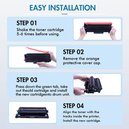 TN450 TN-450 Toner Cartridge Replacement for Brother TN450 TN-450 TN420 TN-420 HL-2270DW HL-2280DW DCP-7065DN MFC-7360N MFC-7860DW HL-2240D DCP-7060D MFC7460DN MFC7240 High Yield (Black 4-Pack)