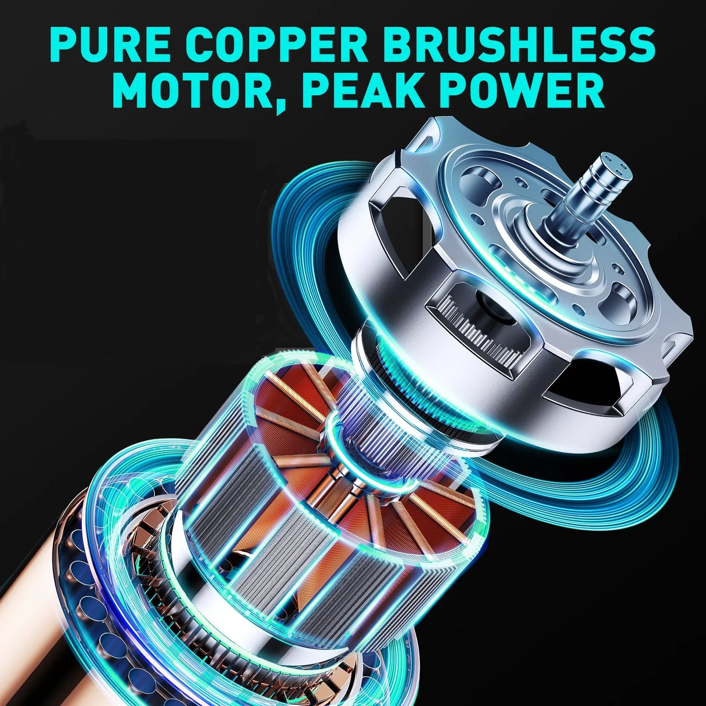 BAOKALER 1380W Brushless Weed Eaters Cordless with 4AH 10C Battery, Multi-Hole Cooling System, 20CM Cutting Diameter, 20000RPM