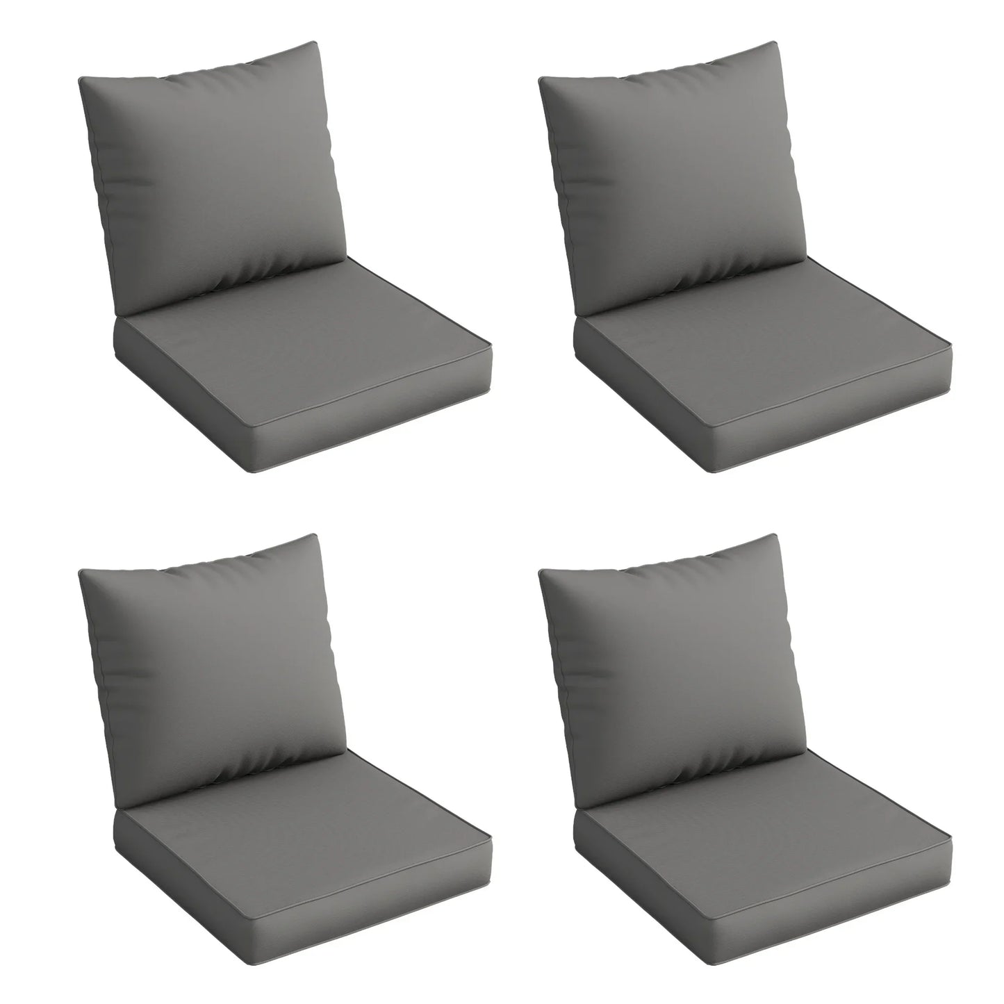 ECOPATIO Outdoor Cushions for Patio Furniture, 4'' Replacement Cushions for Outdoor Furniture, Set of 4 Water-Resistant Outdoor Sectional Cushions for Sofa Couch Chair 2025