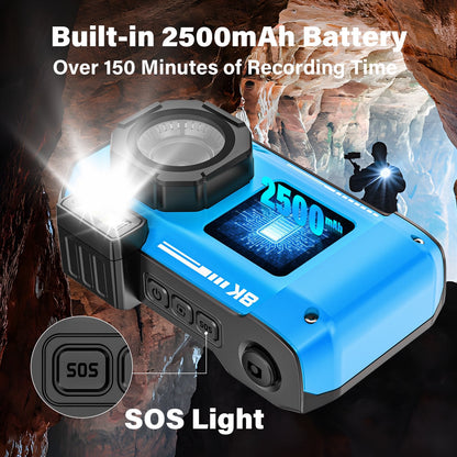 MARVUE Digital Camera 8K 70MP Autofocus Rugged Dustproof Shockproof Waterproof Camera with 32GB Card Dual-Screen Selfie 33FT Underwater Camera for Snorkeling