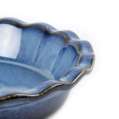 UNICASA Ceramic Pie Dish,10.75 Inch Stoneware Pie Pan,Baking Dish for Making Sweet and Savory Dishs(Blue)