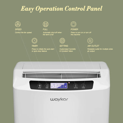 Sitvon 35 Pints Dehumidifier for Basement and Home with Drain Hose, Spaces up to 2000 Sq Ft, 0.66 Gallons Water Tank and Four Air Outlets