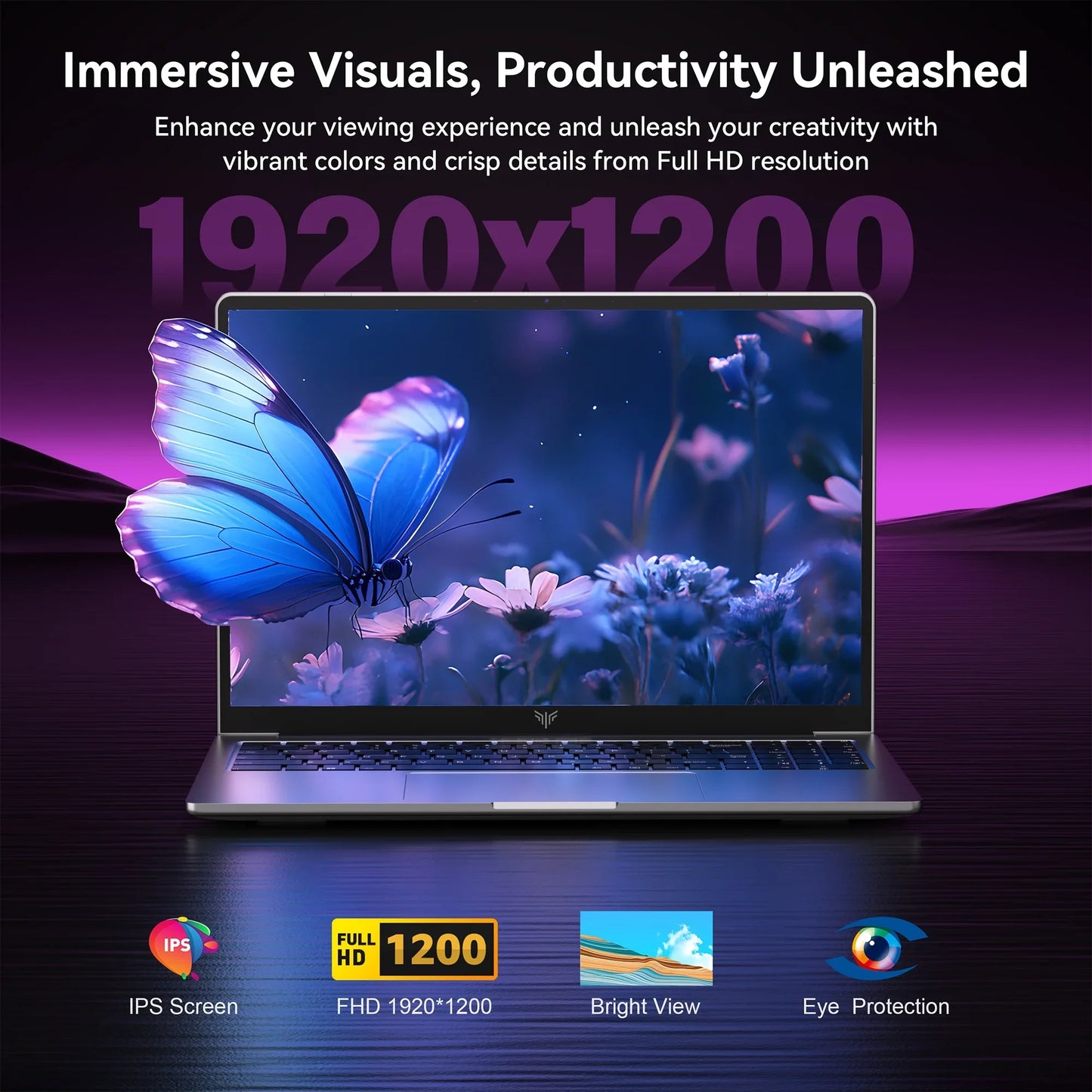 Laptop 16'' FHD Intel Alder Lake N97 up to 3.6GHz 16GB DDR4 512GB SSD with Windows 11