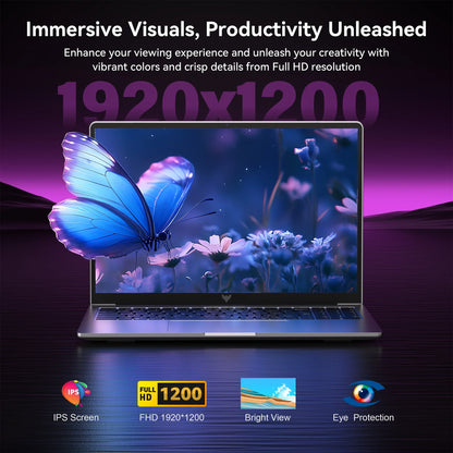 Laptop 16'' FHD Intel Alder Lake N97 up to 3.6GHz 16GB DDR4 512GB SSD with Windows 11