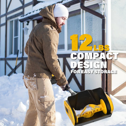 ZEGJAW Electric Snow Shovel, 20V 11-Inch Cordless Snow Shovel, Snow Blower Cordless with Adjustable Front Handle (4-Ah Battery and Quick Charger Included)