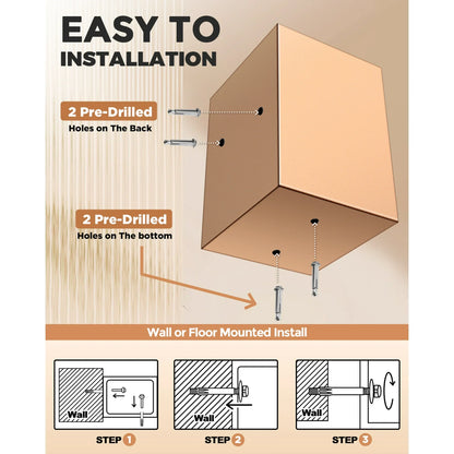 RXDSAFE 1.8 Cuft Large Safe Box, Home Safe Security Box With Fireproof Document Bag, LCD Screen, Sensor Light